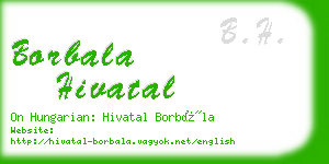 borbala hivatal business card